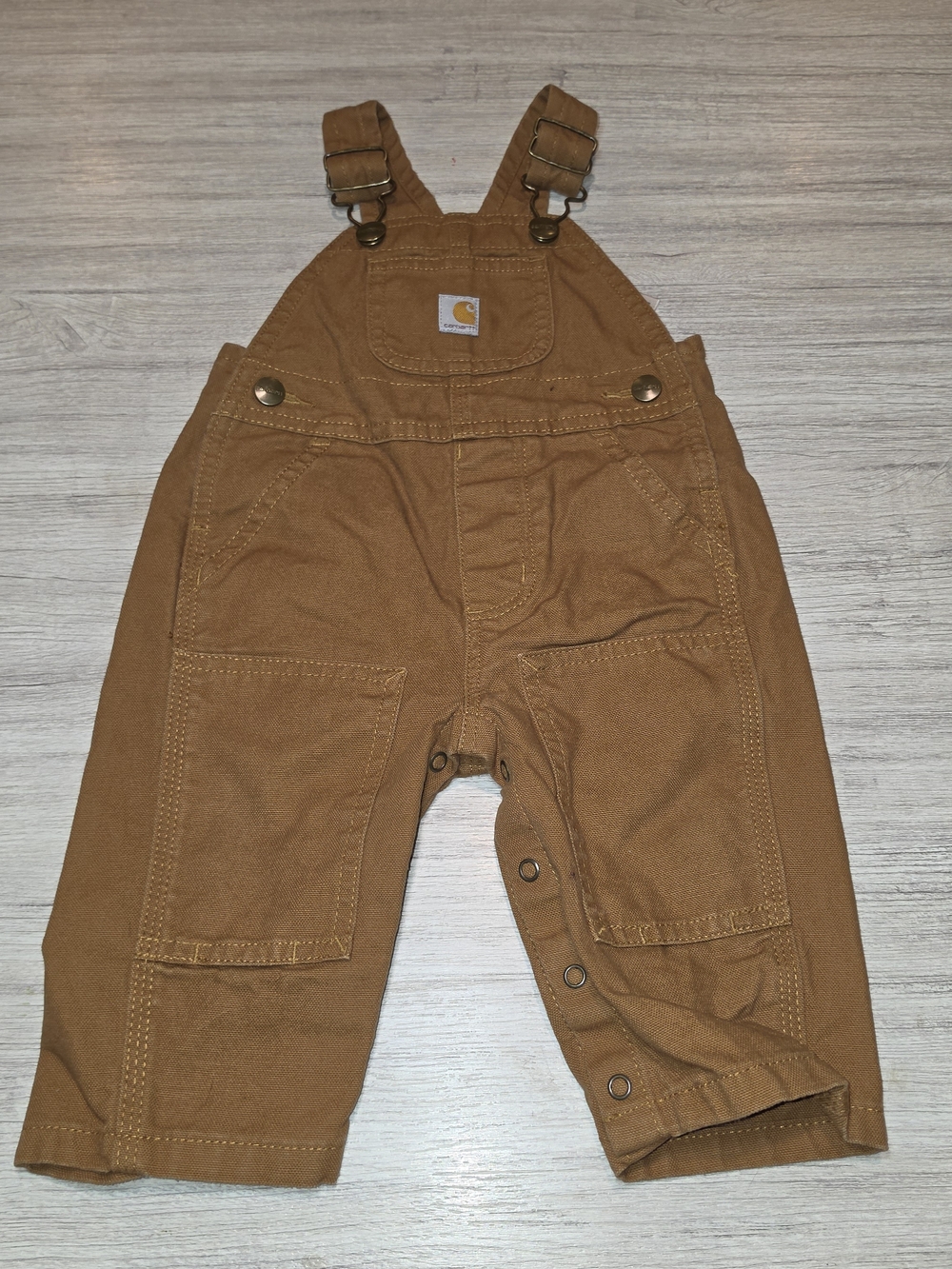Carhartt Canvas Overalls Babies Brown Infant Size 6 Months